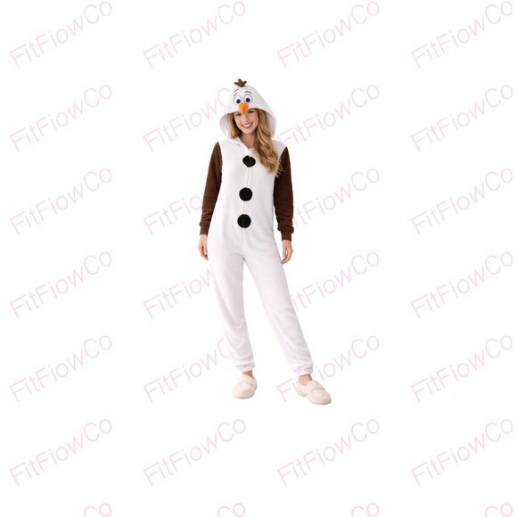 Disney Pants - Disney Frozen Olaf Plush Fleece One-Piece Pajamas  Size S